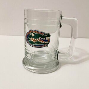 University of Florida Gators Glass Beer Mug with Metal Emblem